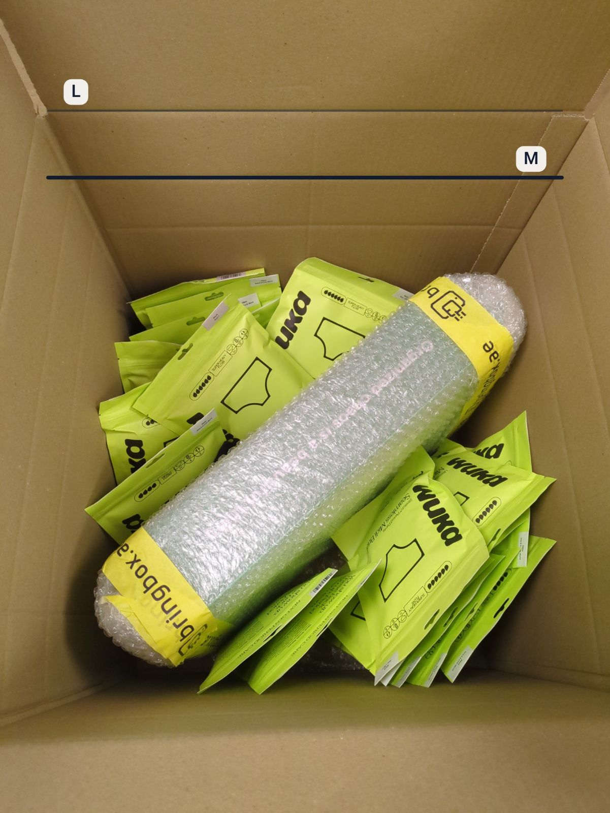 A packed Bringbox going to United Arab Emirates